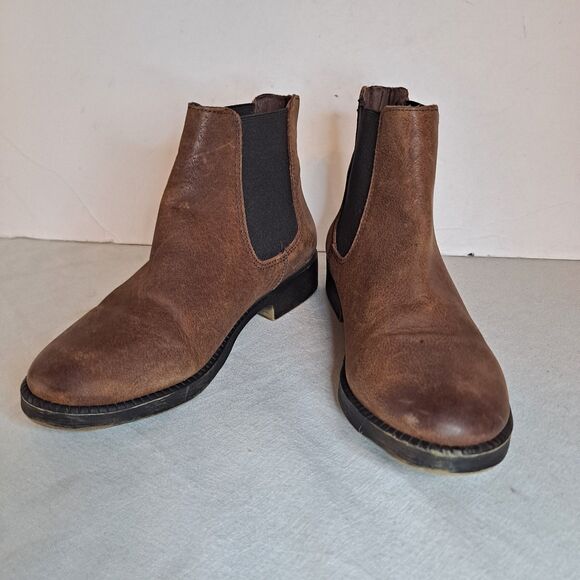 Coolway Distressed Chelsea Boots Women's Sz 6 Brown Faux Leather - Picture 1 of 11
